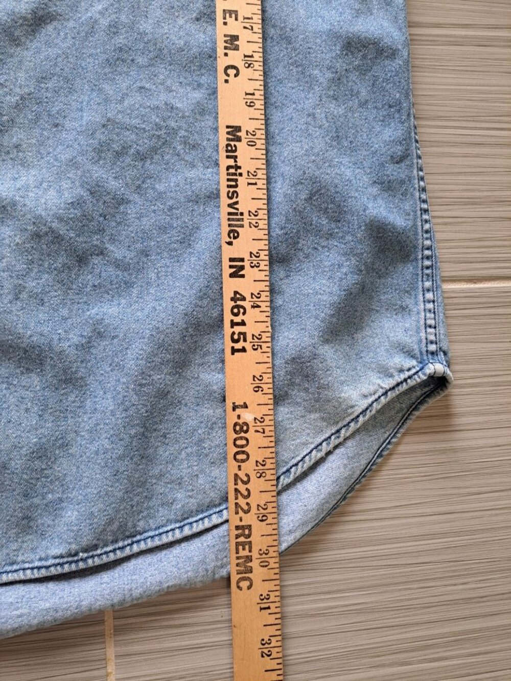 Vtg 90's Tommy Jeans Band Collar Denim Shirt XL Men's Logo Embroidery Button - Picture 11 of 14